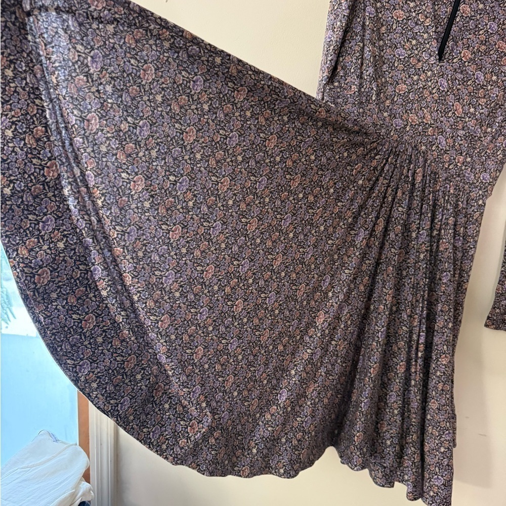 Rebecca Taylor Floral Full Skirt Boho Dress, size 8, soft,  3/4 sleeves - Picture 6 of 10
